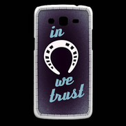 Coque Samsung Core Plus In Luck We trust Bleu ZG