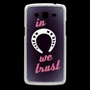Coque Samsung Core Plus In Luck We trust Rouge ZG
