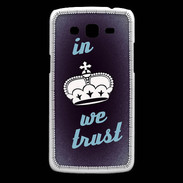Coque Samsung Core Plus In Queen We trust Bleu ZG