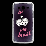 Coque Samsung Core Plus In Queen We trust Rouge ZG