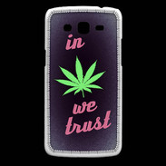 Coque Samsung Core Plus In Weed We trust Rouge ZG