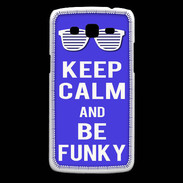 Coque Samsung Core Plus Keep Calm Funky Bleu