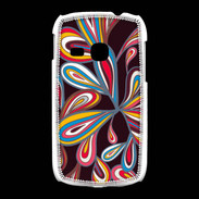 Coque Samsung Galaxy Young Flower power sur fond noir