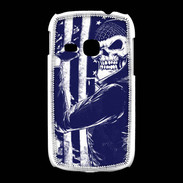 Coque Samsung Galaxy Young Tête de mort Biker USA