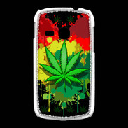Coque Samsung Galaxy Young Feuille de cannabis et cœur Rasta