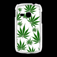 Coque Samsung Galaxy Young Feuille de cannabis sur fond blanc