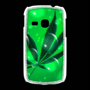 Coque Samsung Galaxy Young Cannabis Effet bulle verte