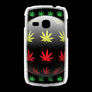 Coque Samsung Galaxy Young Effet cannabis sur fond noir