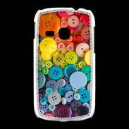 Coque Samsung Galaxy Young Arc en ciel de boutons de couture