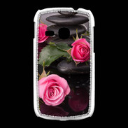 Coque Samsung Galaxy Young Rose et Galet Zen