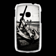 Coque Samsung Galaxy Young Ancre en noir et blanc