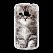 Coque Samsung Galaxy Young Chaton gris 