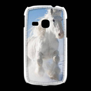 Coque Samsung Galaxy Young Cheval blanc dans la neige 2