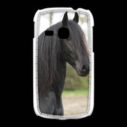 Coque Samsung Galaxy Young Magnifique cheval noir 5