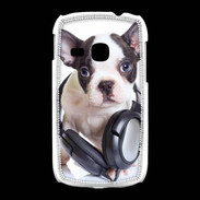 Coque Samsung Galaxy Young Bulldog français avec casque de musique