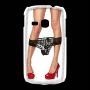 Coque Samsung Galaxy Young Escarpins rouges vernis lingerie dentelle noire sexy