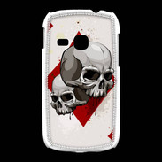 Coque Samsung Galaxy Young Carte Tête de mort Carreau