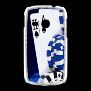 Coque Samsung Galaxy Young Poker bleu et noir