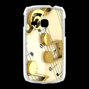 Coque Samsung Galaxy Young Portée de notes en or