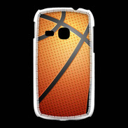 Coque Samsung Galaxy Young Effet Ballon de basket orange et noir