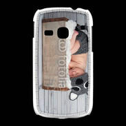 Coque Samsung Galaxy Young Bébé dormant avec chapeau tête de chat