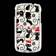 Coque Samsung Galaxy Young Fond chat noir Noël