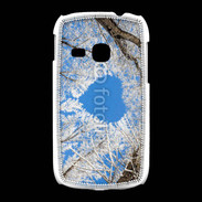 Coque Samsung Galaxy Young arbres enneigés coeur