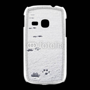 Coque Samsung Galaxy Young Traces de pas d'animal dans la neige