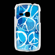 Coque Samsung Galaxy Young Peace and love Bleu