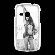 Coque Samsung Galaxy Young Hippie noir et blanc