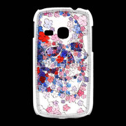 Coque Samsung Galaxy Young Skull en fleurs