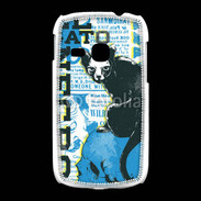 Coque Samsung Galaxy Young Tête de Mort Chat noir