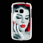 Coque Samsung Galaxy Young Vernis rouge et roses esthétisme