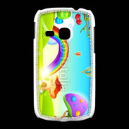 Coque Samsung Galaxy Young Cartoon nature et arc en ciel