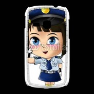 Coque Samsung Galaxy Young Cute cartoon illustration of a policewoman