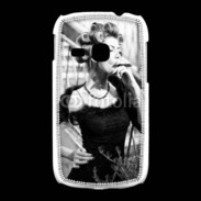 Coque Samsung Galaxy Young Aristocrate en noir et blanc