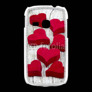 Coque Samsung Galaxy Young Coeur en bois