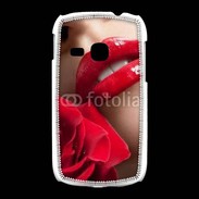 Coque Samsung Galaxy Young Bouche et rose glamour
