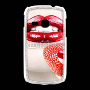 Coque Samsung Galaxy Young Bouche sexy rouge à lèvre gloss rouge fraise
