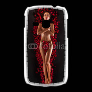 Coque Samsung Galaxy Young Femme nue pétales de rose glamour