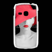 Coque Samsung Galaxy Young Femme élégante en noire et rouge 10