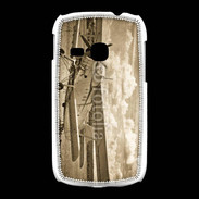 Coque Samsung Galaxy Young Vieux biplans en noir et blanc