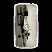 Coque Samsung Galaxy Young Avion T6 noir et blanc