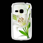 Coque Samsung Galaxy Young Fleurs de Lys blanc
