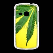 Coque Samsung Galaxy Young Feuille de cannabis sur fond jaune