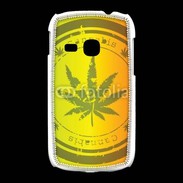 Coque Samsung Galaxy Young Marijuana stamp on rastafarian background