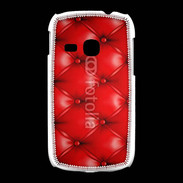 Coque Samsung Galaxy Young Capitonnage cuir rouge