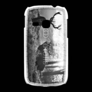 Coque Samsung Galaxy Young Cerf en noir et blanc 150