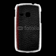 Coque Samsung Galaxy Young Effet cuir noir et rouge