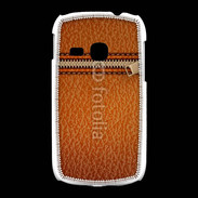 Coque Samsung Galaxy Young Effet cuir avec zippe